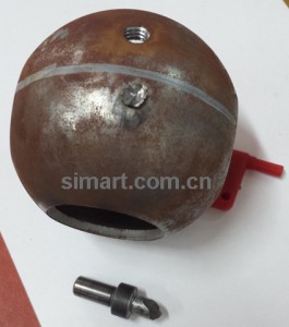 球形工件采用热熔钻工艺,必须确保加工角度和夹持,操作不当会导致热熔钻头断裂。 如何在球形工件上使用热熔钻加工